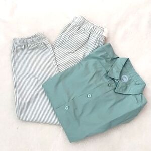 NWT two pieces Striped Green Jogger Set for kid